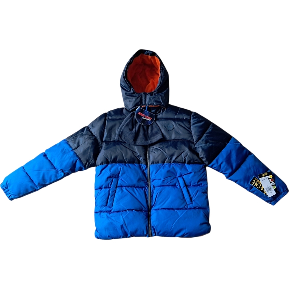 iXtreme Boys Puffer Jacket Blue Orange‎ Hooded Winter Warm Coat XL